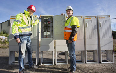 Vattenfall Services spar tid med förmonterade kabelskåp