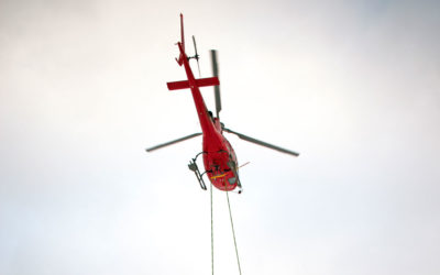 Projektpackning och helikopterlyft sparade tid vid byggnation av luftledning